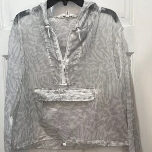 Good American Icy Leopard Print Windbreaker Women's Size 2/Medium